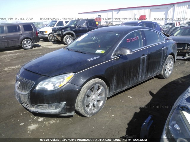 2G4GN5EX8E9188763 - 2014 BUICK REGAL PREMIUM BLACK photo 2