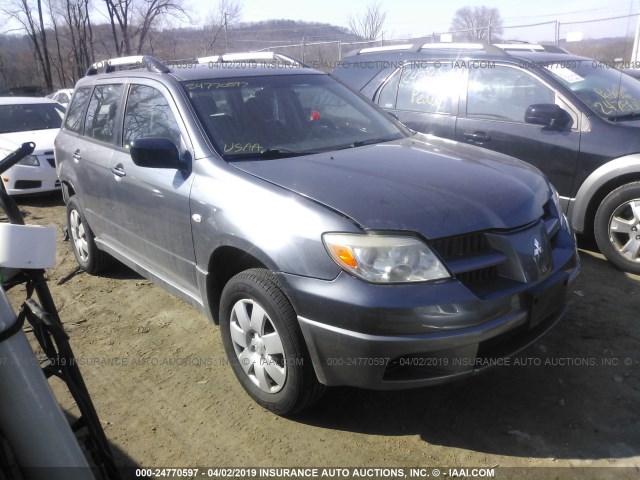 JA4LZ31F36U005843 - 2006 MITSUBISHI OUTLANDER LS GRAY photo 1