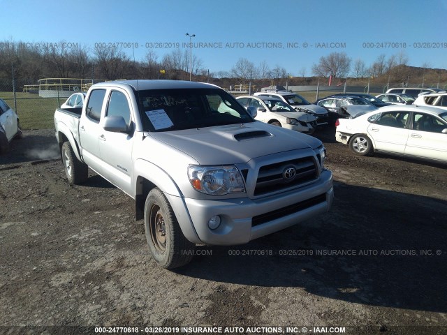 3TMMU4FN7AM018221 - 2010 TOYOTA TACOMA DOUBLE CAB LONG BED SILVER photo 1