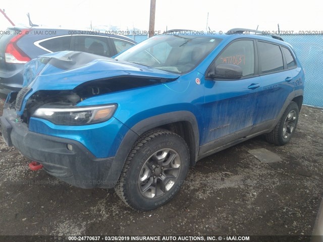 1C4PJMBN2KD182811 - 2019 JEEP CHEROKEE TRAILHAWK 蓝色 照片 2
