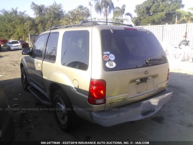 1FMYU60E23UC12686 - 2003 FORD EXPLORER SPORT GOLD photo 3