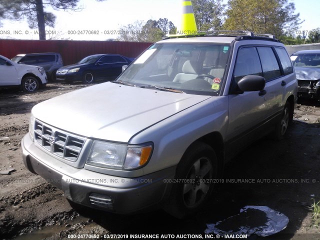 JF1SF6558YH732183 - 2000 SUBARU FORESTER S SILVER photo 2