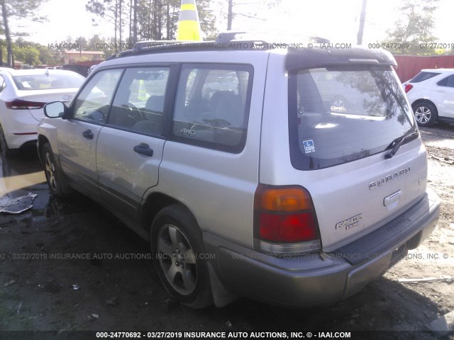 JF1SF6558YH732183 - 2000 SUBARU FORESTER S SILVER photo 3