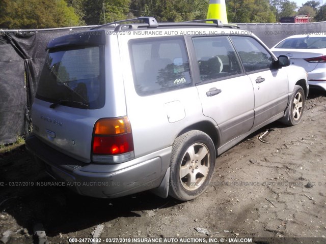 JF1SF6558YH732183 - 2000 SUBARU FORESTER S SILVER photo 4