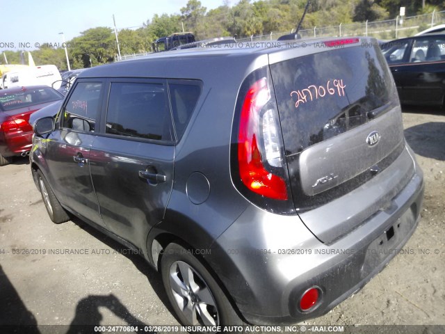 KNDJN2A25K7671059 - 2019 KIA SOUL GRAY photo 3