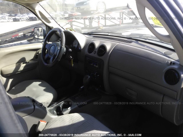 1J4GL48K63W615831 - 2003 JEEP LIBERTY SPORT/FREEDOM ლურჯი ფოტო 5