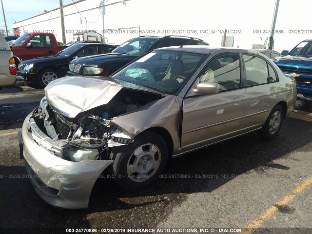 JHMES96633S004700 - 2003 HONDA CIVIC HYBRID GOLD photo 2