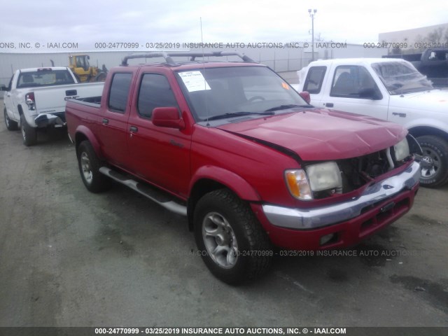 1N6ED27TXYC389176 - 2000 NISSAN FRONTIER CREW CAB XE/CREW CAB SE RED photo 1
