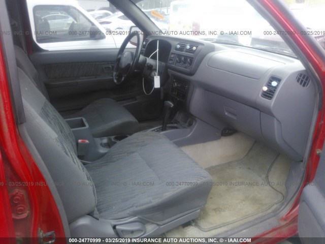 1N6ED27TXYC389176 - 2000 NISSAN FRONTIER CREW CAB XE/CREW CAB SE RED photo 5