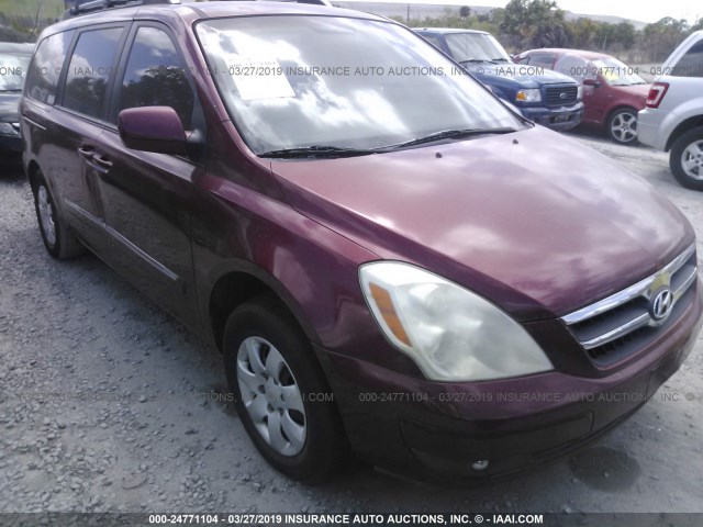 KNDMC233176038595 - 2007 HYUNDAI ENTOURAGE GLS/SE/LIMITED RED photo 1