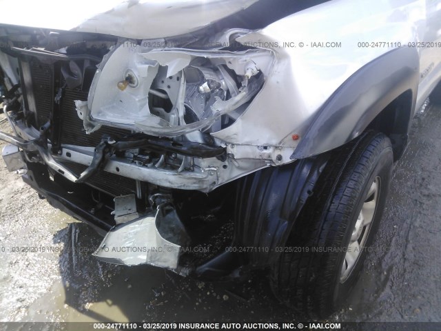3TMJU62N49M071040 - 2009 TOYOTA TACOMA DOUBLE CAB PRERUNNER SILVER photo 6