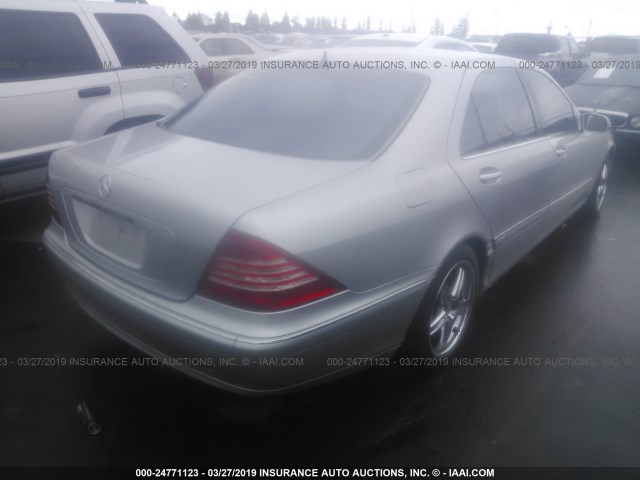 WDBNG70J93A350727 - 2003 MERCEDES-BENZ S 430 SILVER photo 4