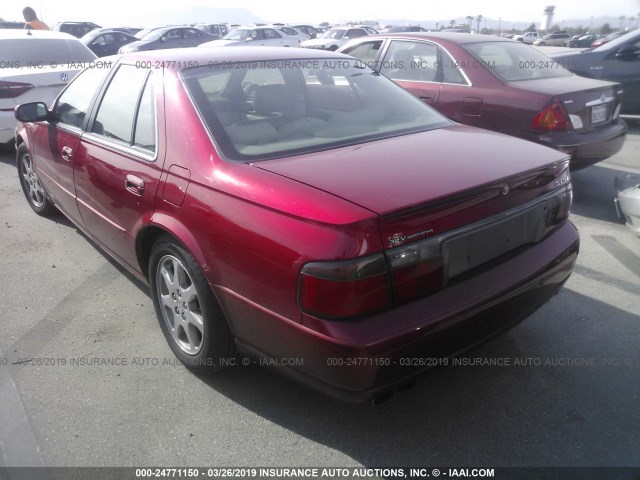 1G6KY54983U246883 - 2003 CADILLAC SEVILLE STS RED photo 3