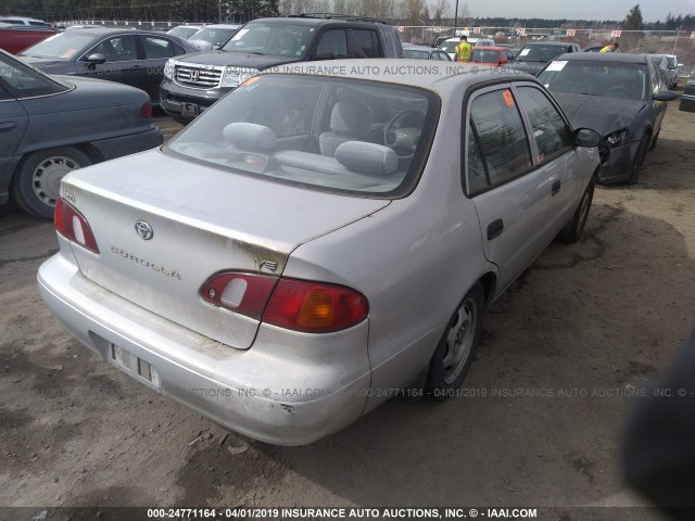 1NXBR12E1XZ280538 - 1999 TOYOTA COROLLA VE/CE/LE SILVER photo 4