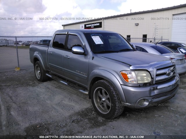 5TBET341X6S517578 - 2006 TOYOTA TUNDRA DOUBLE CAB SR5 SILVER photo 1