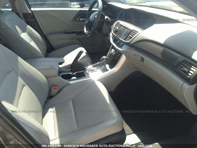 1HGCR3F93EA006792 - 2014 HONDA ACCORD TOURING GRAY photo 5