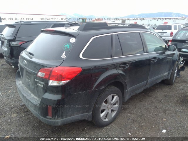 4S4BRBFC3B3340364 - 2011 SUBARU OUTBACK 2.5I PREMIUM BLACK photo 4