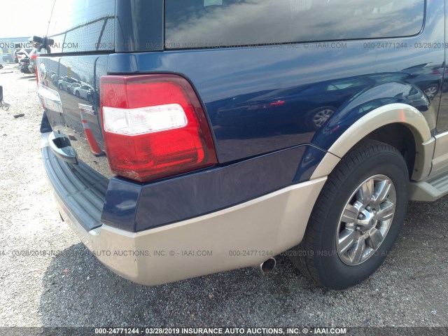 1FMFK18518LA73829 - 2008 FORD EXPEDITION EL EDDIE BAUER BLUE photo 6