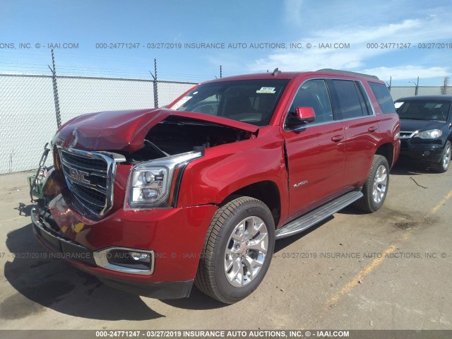 1GKS2AKCXFR172397 - 2015 GMC YUKON SLE RED photo 2