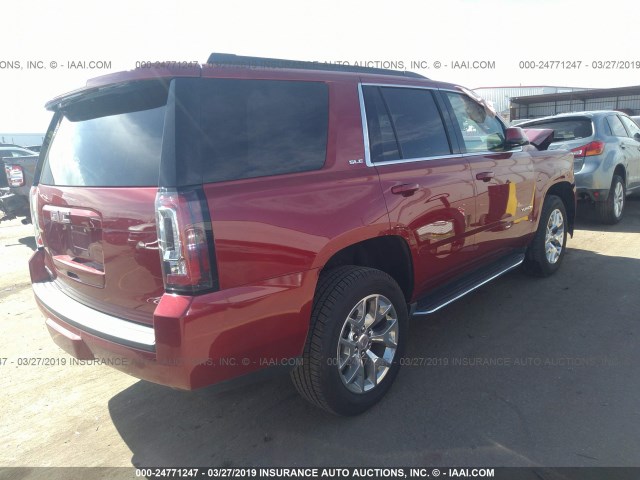 1GKS2AKCXFR172397 - 2015 GMC YUKON SLE RED photo 4