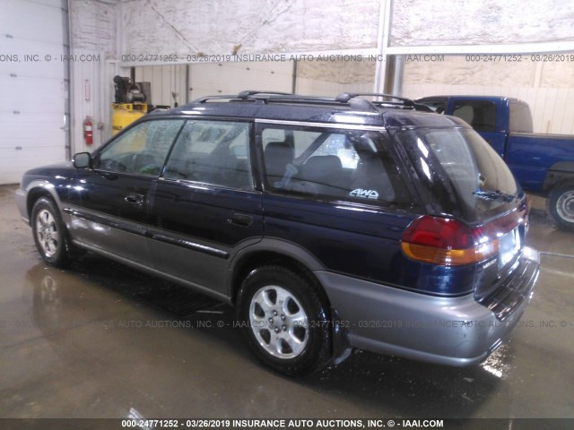 4S3BG6857X7608784 - 1999 SUBARU LEGACY OUTBACK/SSV/LIMITED/30TH BLUE photo 3