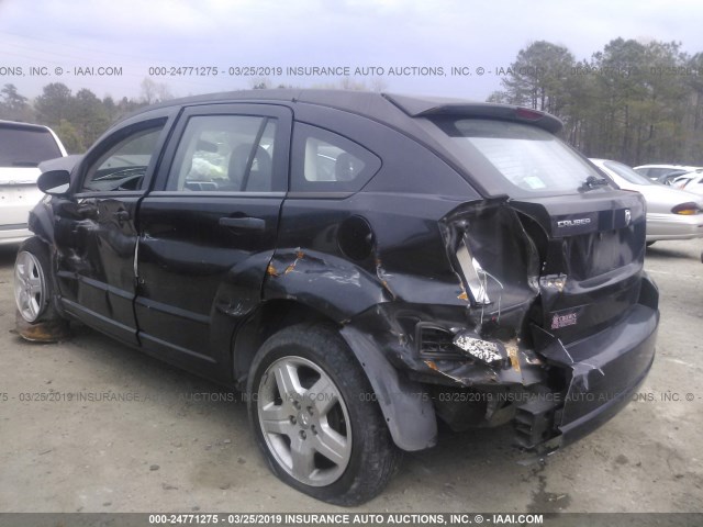 1B3HB28B98D776504 - 2008 DODGE CALIBER BLACK photo 3