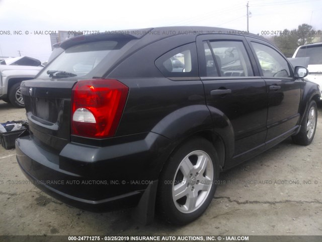 1B3HB28B98D776504 - 2008 DODGE CALIBER BLACK photo 4