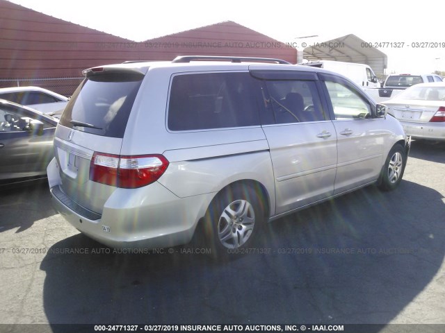 5FNRL38626B425903 - 2006 HONDA ODYSSEY EXL GRAY photo 4