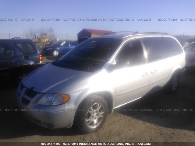 2B4GP44301R271747 - 2001 DODGE GRAND CARAVAN SPORT SILVER photo 2