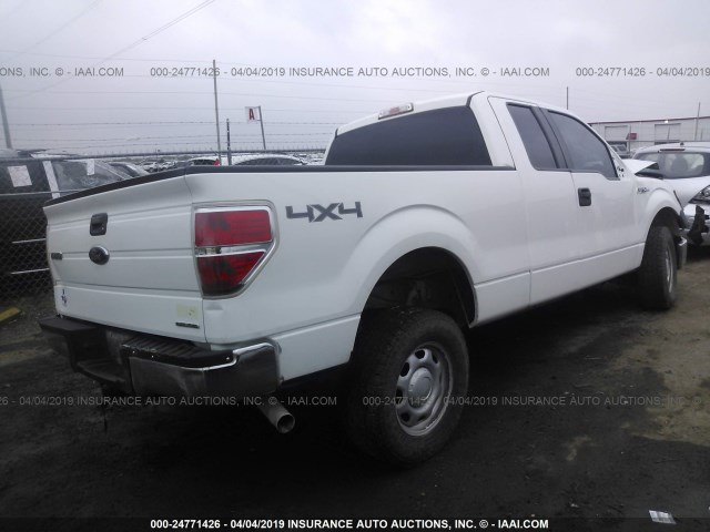 1FTFX1EF6DKF27611 - 2013 FORD F150 SUPER CAB WHITE photo 4