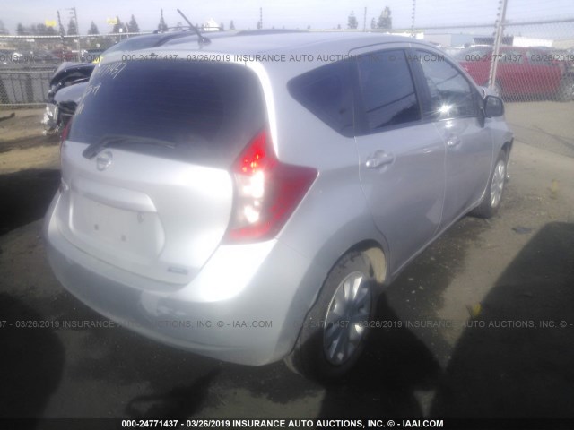 3N1CE2CP7EL405675 - 2014 NISSAN VERSA NOTE S/S PLUS/SV/SL GRAY photo 4