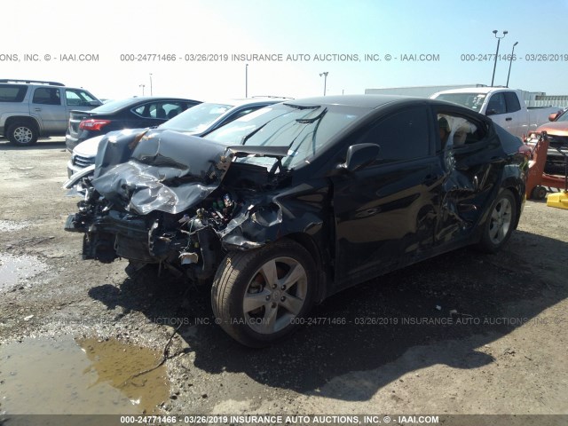 KMHDH4AE9DU631254 - 2013 HYUNDAI ELANTRA GLS/LIMITED BLACK photo 2