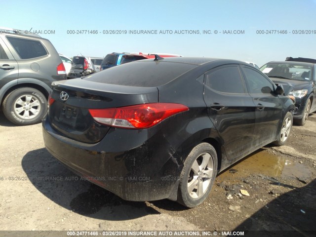 KMHDH4AE9DU631254 - 2013 HYUNDAI ELANTRA GLS/LIMITED BLACK photo 4