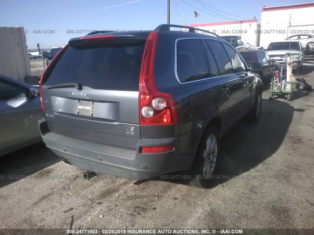 YV4CZ852861304074 - 2006 VOLVO XC90 V8 GRAY photo 4