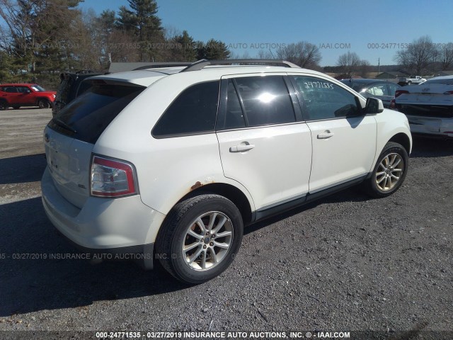 2FMDK38C79BA53555 - 2009 FORD EDGE SEL WHITE photo 4