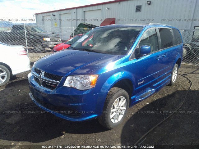 2C4RDGCG7DR650209 - 2013 DODGE GRAND CARAVAN SXT Dark Blue photo 2