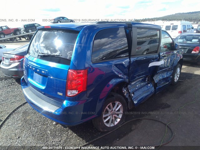 2C4RDGCG7DR650209 - 2013 DODGE GRAND CARAVAN SXT Dark Blue photo 4