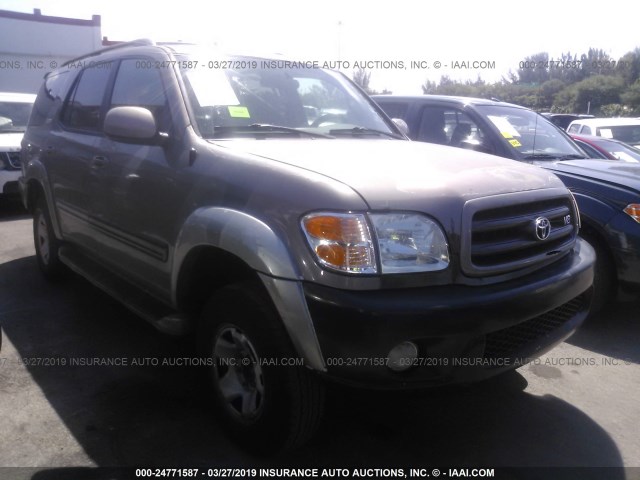 5TDZT34AX2S079325 - 2002 TOYOTA SEQUOIA SR5 GRAY photo 1