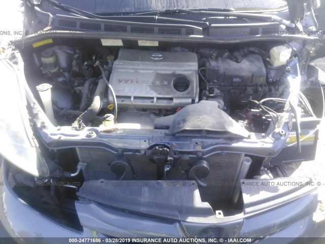 5TDZA23CX6S510464 - 2006 TOYOTA SIENNA CE/LE GRAY photo 10