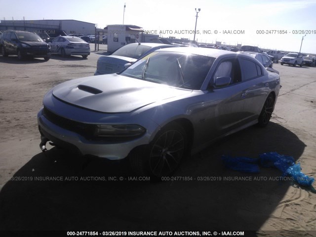 2C3CDXGJ8JH279790 - 2018 DODGE CHARGER R/T 392 SILVER photo 2