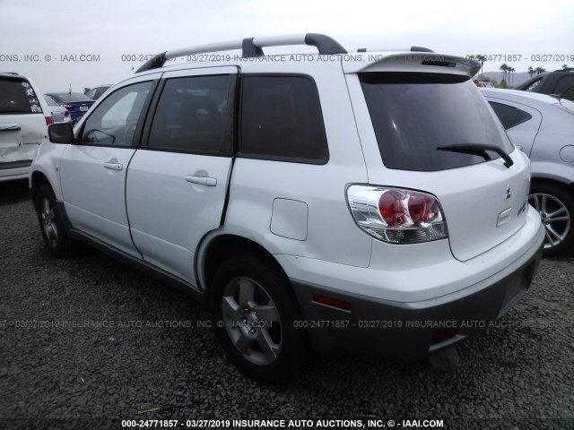 JA4LZ41G93U042700 - 2003 MITSUBISHI OUTLANDER XLS WHITE photo 3