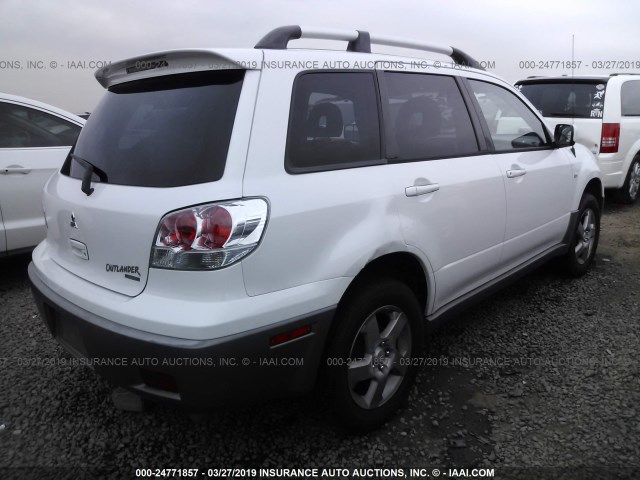 JA4LZ41G93U042700 - 2003 MITSUBISHI OUTLANDER XLS WHITE photo 4