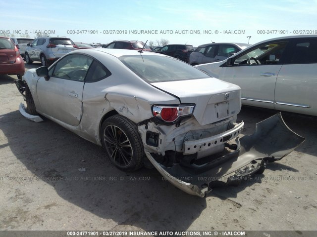 JF1ZNAA18D1715510 - 2013 TOYOTA SCION FR-S WHITE photo 3
