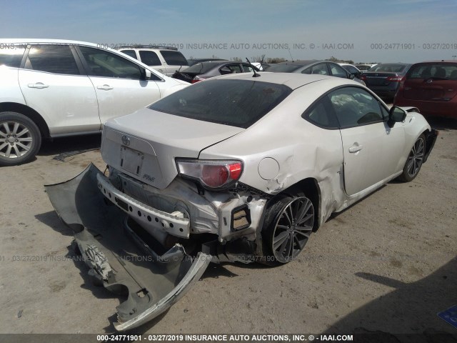 JF1ZNAA18D1715510 - 2013 TOYOTA SCION FR-S WHITE photo 4