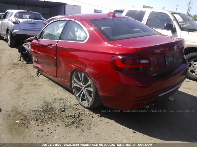 WBA1F9C55GV546012 - 2016 BMW 228 I/SULEV RED photo 3