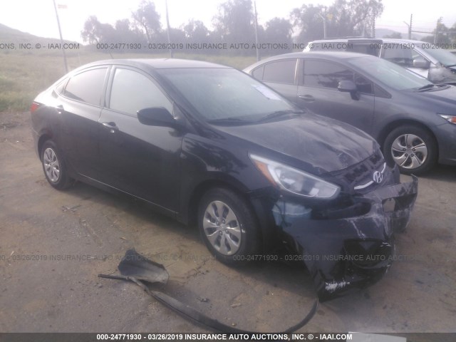 KMHCT4AE6GU044427 - 2016 HYUNDAI ACCENT SE BLACK photo 1