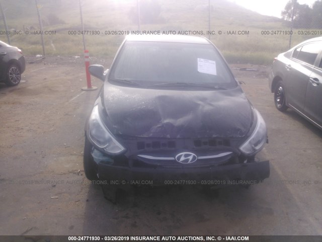 KMHCT4AE6GU044427 - 2016 HYUNDAI ACCENT SE BLACK photo 6