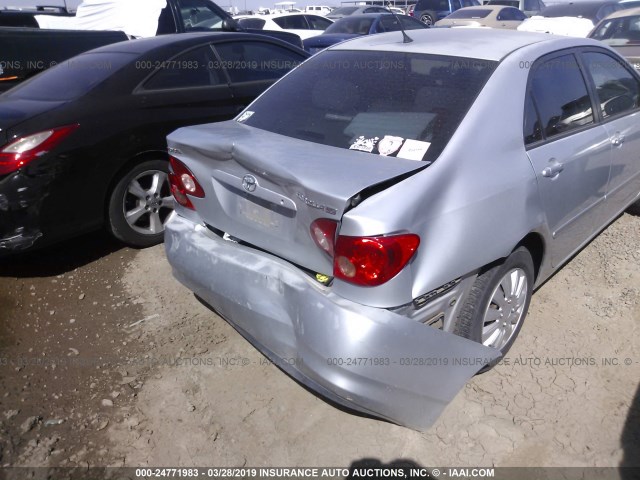 1NXBR32E66Z587942 - 2006 TOYOTA COROLLA CE/LE/S SILVER photo 6