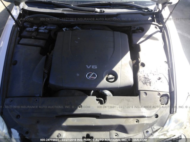 JTHBK262692086759 - 2009 LEXUS IS 250 SILVER photo 10