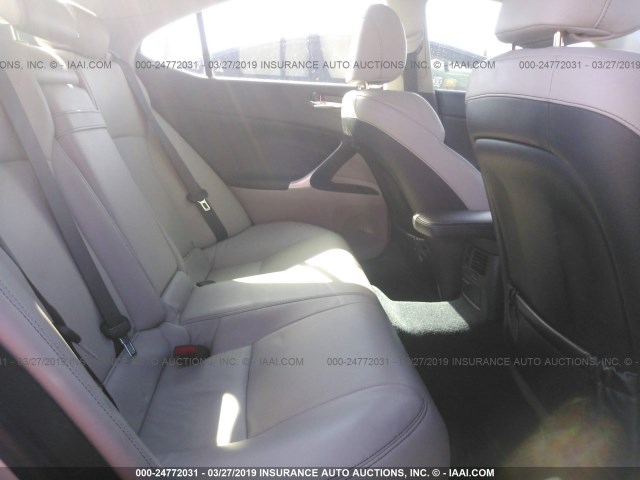 JTHBK262692086759 - 2009 LEXUS IS 250 SILVER photo 8